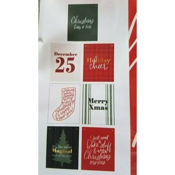Christmas Hanging Wall Sign 7 Interchangeable "Sayings" Signs - Picture 8 of 10